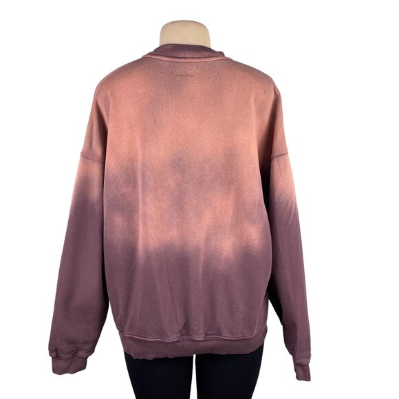 Anine Bing Womens Pink Ombre Sweatshirt Graphic Casual Crewneck Sz M - Picture 5 of 11